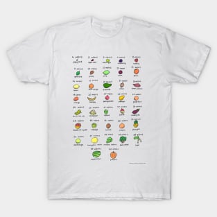 Baby size chart - fruit and veg T-Shirt